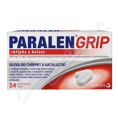 Paralen Grip chřipka+bolest 500/25/5mg tbl.flm24 I