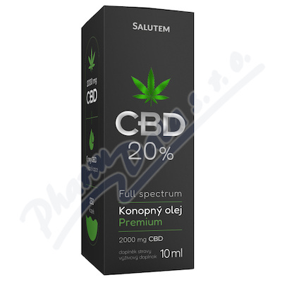 CBD 20 % konopný olej Premium 10ml Salutem