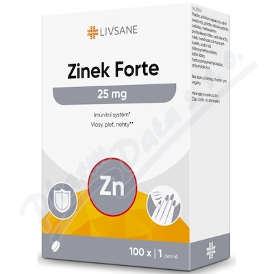 LIVSANE Zinek Forte 25mg tbl.100