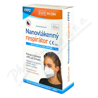 NANO M.ON nanovlákenný respirátor FFP2 bílý 10ks