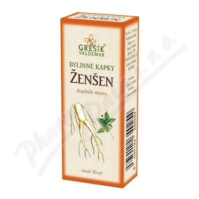 Grešík Bylinné kapky Ženšen 50ml