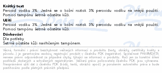 Peroxid vodíku 3% 100ml