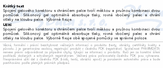 svorto 131 Gelový korektor s chráničem palce uni