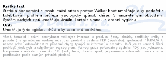 Protect.Walker Boot short L rigidní ortéza hlezna