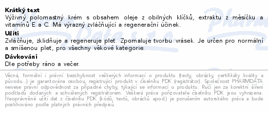 RYOR NS Výživný krém s měsíčkem a klíčkem 50ml