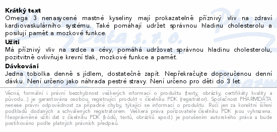 LIVSANE Omega 3 + Vitamin E vysoká dávka 60ks