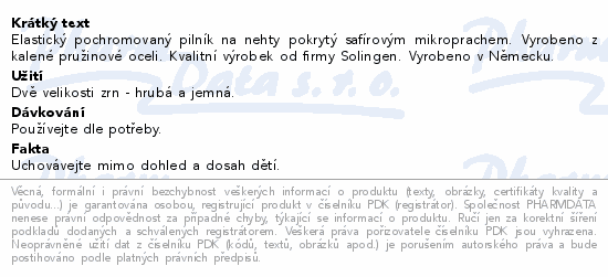 LIVSANE Pilník na nehty safírový 15cm 1ks