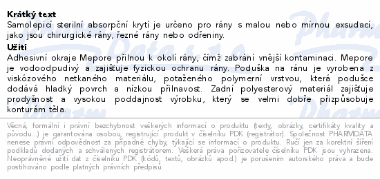 Náplast Mepore 9x15cm 50ks samolepící sterilní