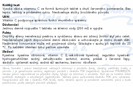 LIVSANE Vitamin C vys. dávka 1000mg šum.tbl. 20ks