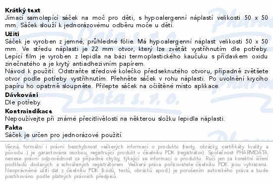 WESECOFIX jímací samole.sáček na moč pro děti 50ks