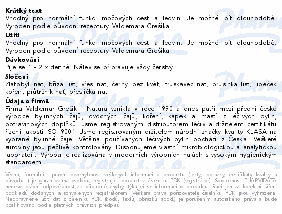 Grešík Devatero Bylin Ledvinový čaj 50g