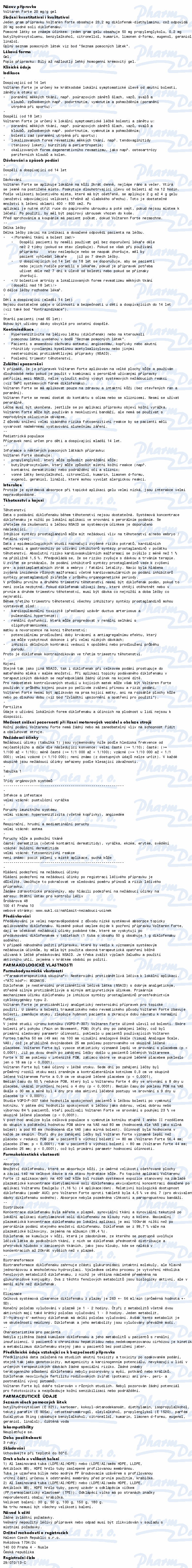 Voltaren Forte 20mg/g gel 50g IB